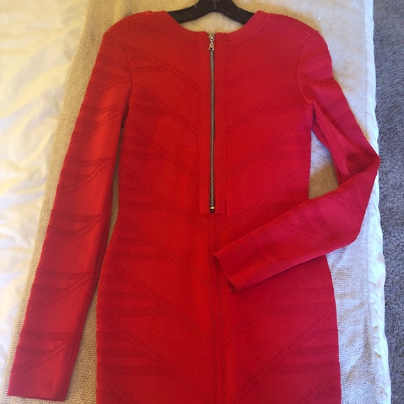 Red Bodycon Holiday Dress, Torn by Ronny Kobo - Picture 4 of 7